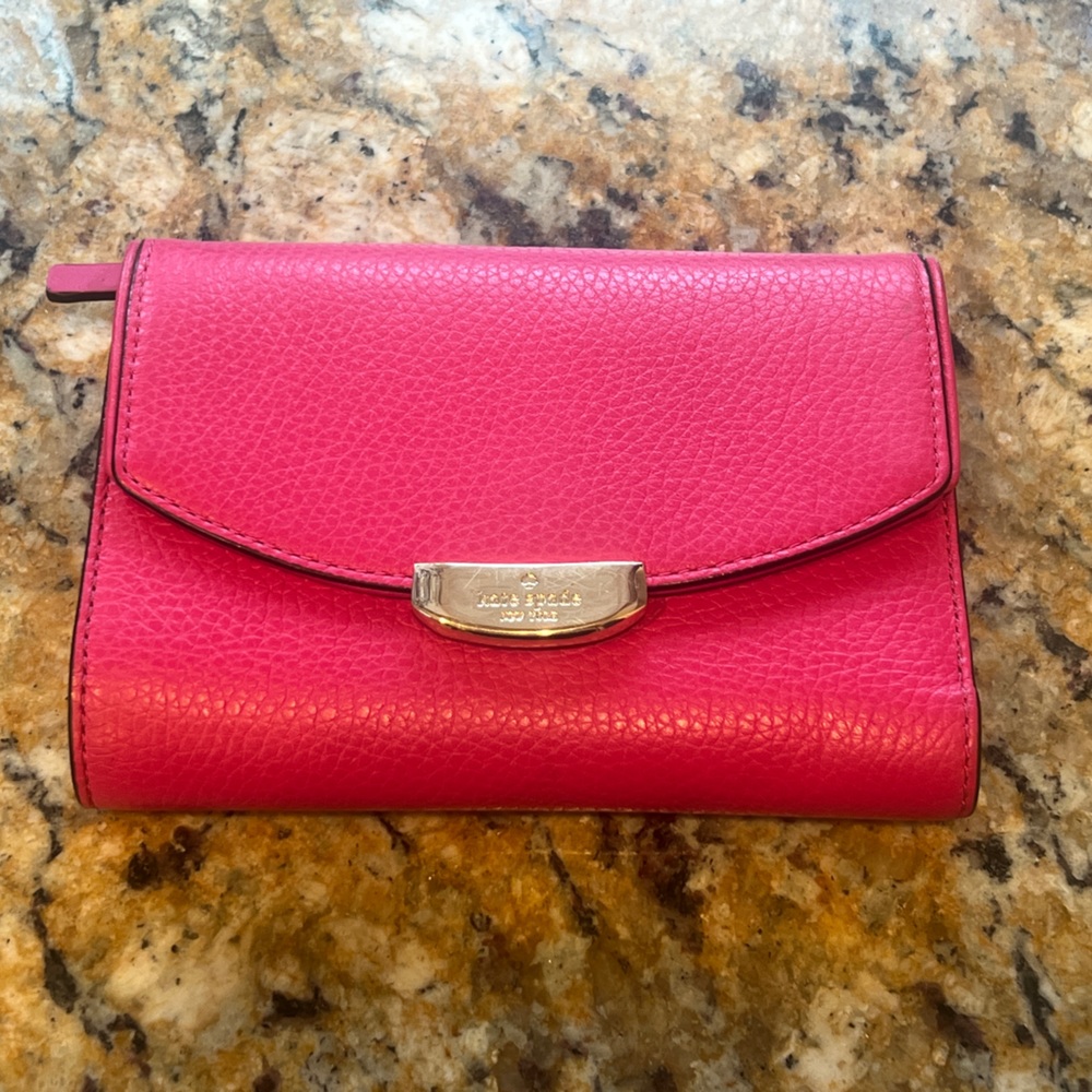 Hot pink Kate spade wallet